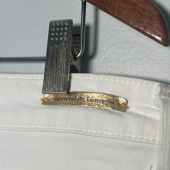 Pilcro and the letterpress Size 32 Fit Stet White Denim Jeans Like New - Picture 4 of 4